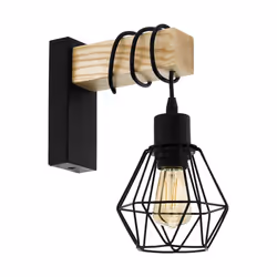 EGLO Townshend 5, Surface, 1 ampoule(s), E27, Noir, Marron