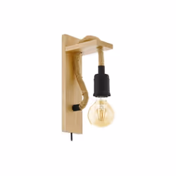 EGLO 43197, Surface, 1 ampoule(s), E27, IP20, Noir, Marron