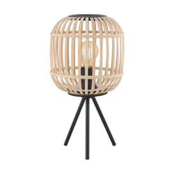 EGLO Bordesley lampe de table E27 Noir, Bois