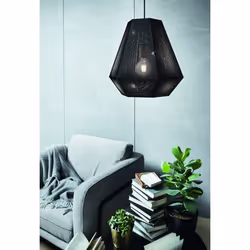 EGLO Chiavica éclairage de plafond Noir, Nickel E27