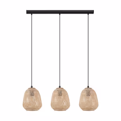 EGLO DEMBLEBY, Noir, Bois, Noir, IP20, I, 3 ampoule(s), E27