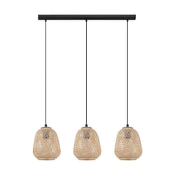 EGLO DEMBLEBY éclairage en suspension E27 40 W Noir, Bois