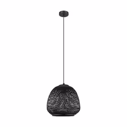 EGLO DEMBLEBY 1, Noir, Noir, Acier, Bois, IP20, II, 1 ampoule(s)