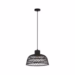 EGLO Ausnby, Support flexible, Noir, Noir, Acier, Bois, Noir, Intérieure