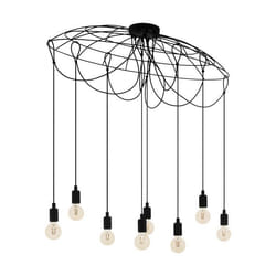 EGLO Hogsmill éclairage en suspension Support flexible E27 40 W Noir