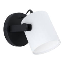 EGLO HORNWOOD 1 wall light Noir, Blanc Adapté à une utilisation à l'intérieur E27 28 W