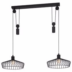 EGLO WInkworth, Noir, Noir, Acier, Noir, Intérieure, 2 ampoule(s)