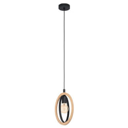EGLO Basildon éclairage en suspension Support de fixation E27 40 W Noir, Marron