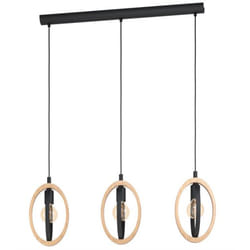 EGLO Basildon éclairage en suspension Support de fixation E27 40 W Noir, Marron