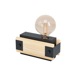 EGLO Layham lampe de table E27 16 W LED Noir, Marron