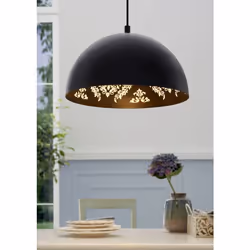 EGLO Congresbury éclairage en suspension E27 40 W Noir, Blanc