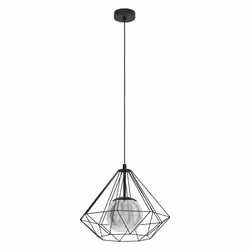EGLO Vernham, Support de fixation, Noir, Transparent, black-transparent, Acier, Verre