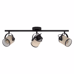 EGLO Ruscomb, Spot d'éclairage de surface, E27, 3 ampoule(s), LED, 220-240 V, Noir