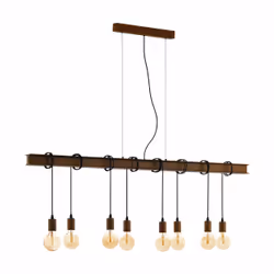 EGLO Townshend 4, 8 ampoule(s), E27, IP20, Noir, Marron