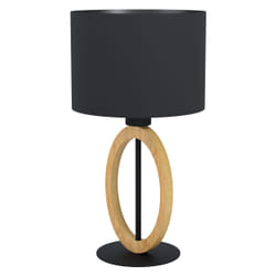 EGLO Basildon 1 lampe de table E27 40 W Noir, Marron