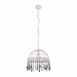 EGLO Steeleville, Support de fixation, Marron, Blanc, Transparent, Acier, Cristal, Rond