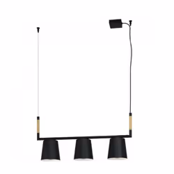 EGLO Lacey, 3 ampoule(s), E27, IP20, Noir, Marron