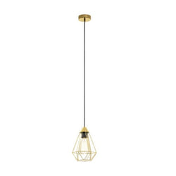 EGLO Tarbes éclairage en suspension Support flexible E27 60 W Noir, Acier brossé
