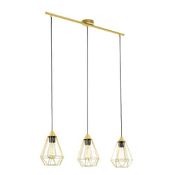 EGLO Tarbes éclairage en suspension Support flexible E27 60 W Noir, Acier brossé