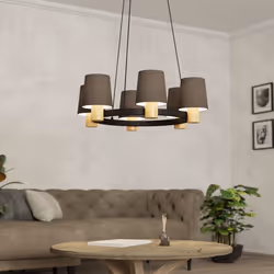 EGLO Edale éclairage en suspension Support de fixation E27 40 W Noir, Marron, Cappucino