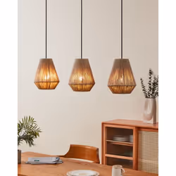 EGLO Alderney éclairage en suspension Support flexible E27 40 W Noir, Naturel