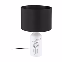 EGLO Vinoza, Noir, Blanc, Vitrocéramique, Tissu, IP20, II, E27, 1 ampoule(s)