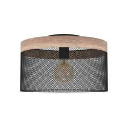 EGLO Kilnsdale éclairage de plafond Noir, Marron E27