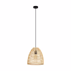 EGLO Hängeleuchte AYESGARTH43866schwarz E27 1X40W Stahl D: 330mm 43866, 1 ampoule(s), E27, IP20, Naturel, Acier
