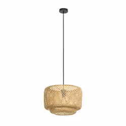 EGLO Hängeleuchte HETTONLE schwarz 43868E27 1X40W Stahl D 420mm 43868, 1 ampoule(s), E27, IP20, Naturel, Acier