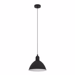 EGLO Pendelleuchte LB23 Priddy schwarz E27, 1 ampoule(s), E27, IP20, Noir, Blanc