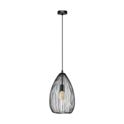 EGLO Clevedon éclairage en suspension Support flexible E27 Noir