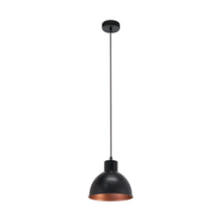 EGLO Truro 1 éclairage en suspension Support flexible E27 Noir, Cuivre