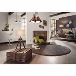 EGLO Auckland éclairage en suspension Support flexible E27 Cuivre