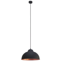 EGLO Truro 2 éclairage en suspension Support flexible E27 Noir, Cuivre