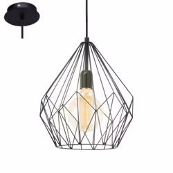 EGLO Carlton, 1 ampoule(s), E27, IP20, Noir