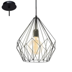 EGLO Carlton éclairage de plafond Noir E27