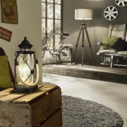 EGLO Bradford lampe de table E27 Noir, Transparent