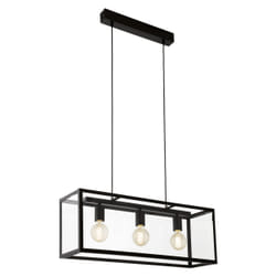 EGLO Charterhouse éclairage en suspension Support flexible E27 Noir