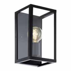 EGLO Charterhouse, Surface, Rectangle, 1 ampoule(s), E27, IP20, Noir, Transparent