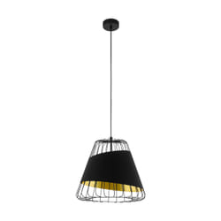 EGLO Austell éclairage en suspension Support flexible E27 Noir, Or