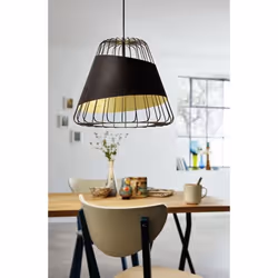 EGLO Austell éclairage en suspension Support flexible E27 Noir, Or