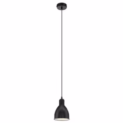 EGLO Priddy, Support flexible, Noir, Blanc, Noir, Blanc, Acier, Rond, IP20