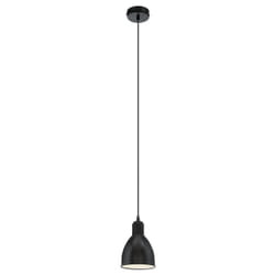 EGLO Priddy éclairage en suspension Support flexible E27 Noir, Blanc