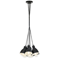 EGLO Priddy éclairage en suspension Support flexible E27 Noir, Blanc