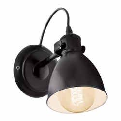 EGLO Priddy, Surface, E27, IP20, Noir, Blanc