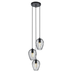 EGLO Newtown éclairage en suspension Support flexible E27 Noir