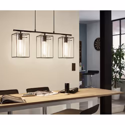EGLO Loncino éclairage en suspension Support flexible E27 Noir