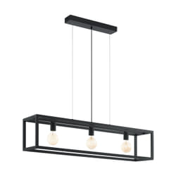 EGLO Elswick éclairage en suspension Support flexible E27 Noir