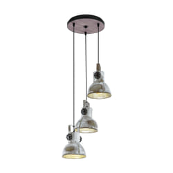 EGLO 49647 éclairage en suspension E27 40 W Noir, Platine, Zinc
