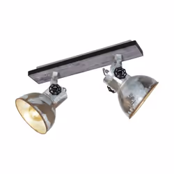 EGLO 49649, Spot d'éclairage de surface, E27, 2 ampoule(s), LED, 220-240 V, Noir, Marron
